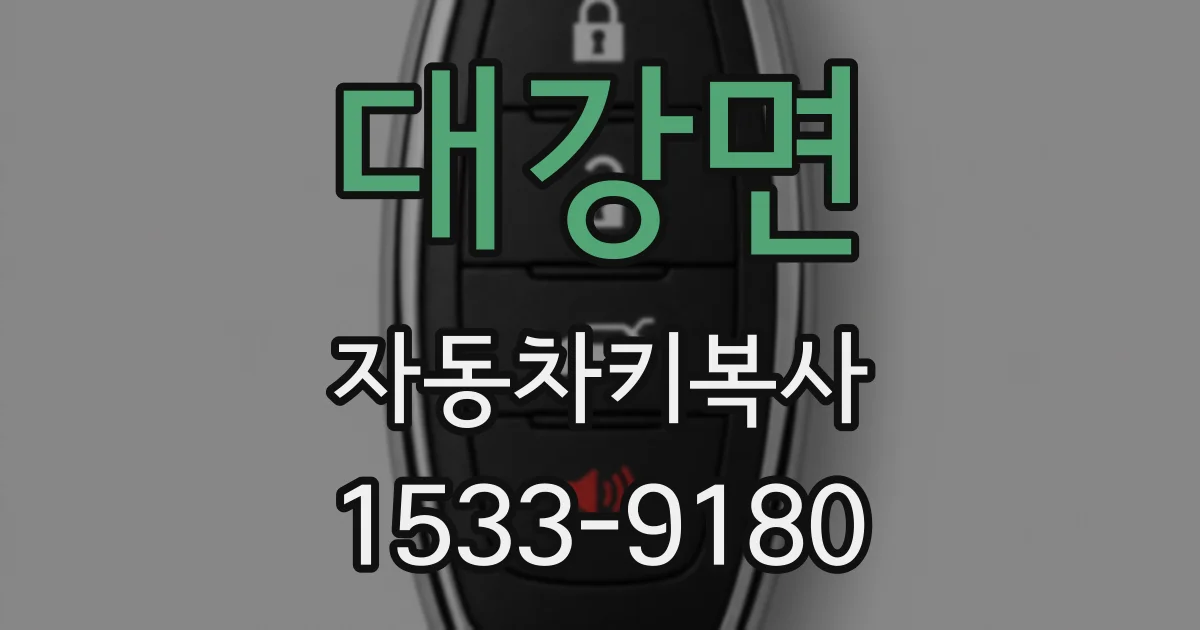 대강면 자동차키복사