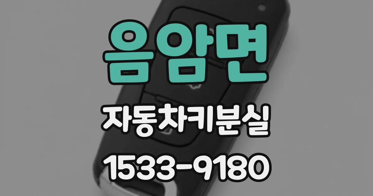음암면 자동차키분실