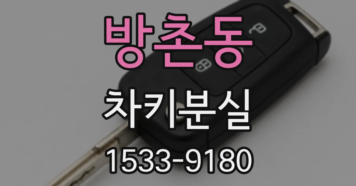방촌동 차키분실