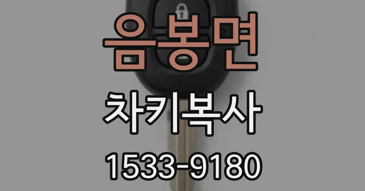 음봉면 차키복사