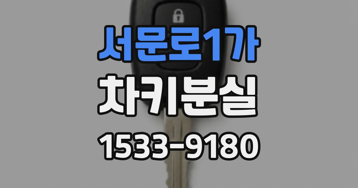서문로1가 차키분실