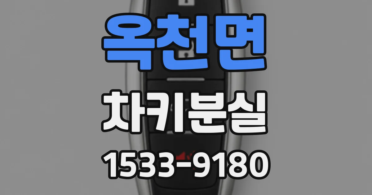 옥천면 차키분실