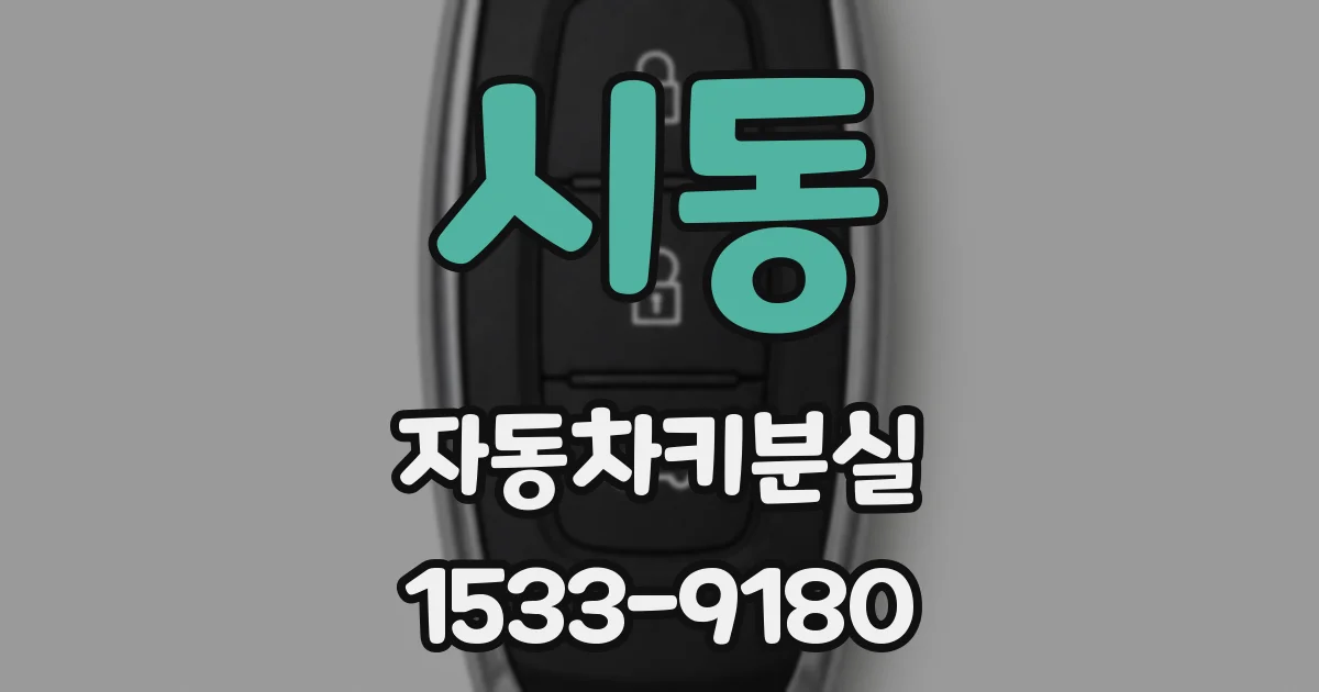시동 자동차키분실
