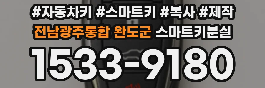 전남광주통합 완도군 스마트키분실