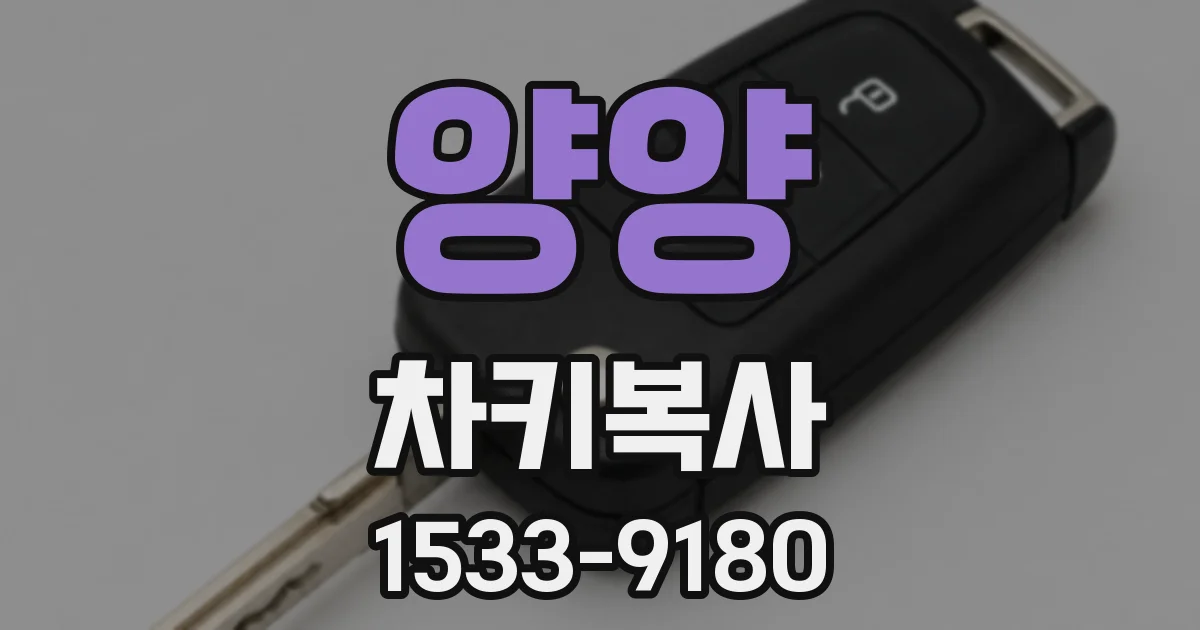양양 차키복사