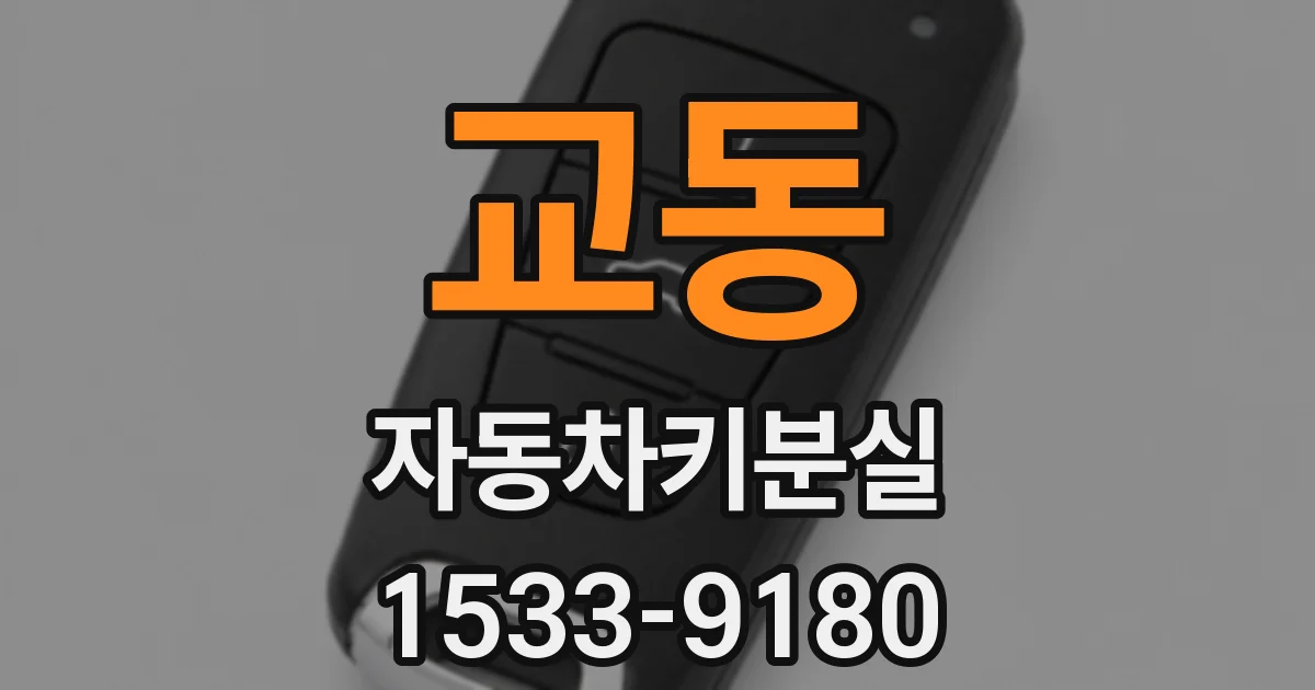 교동 자동차키분실