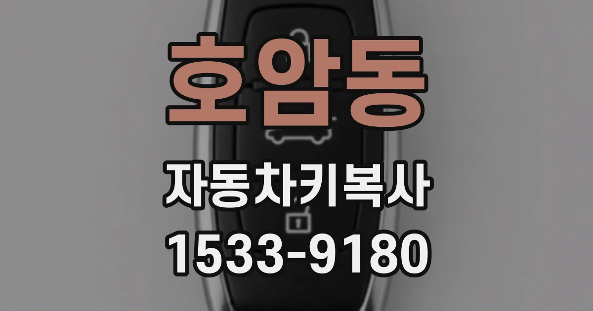 호암동 자동차키복사