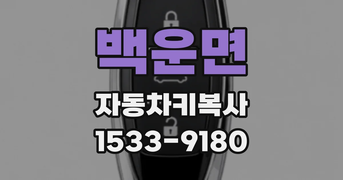 백운면 자동차키복사