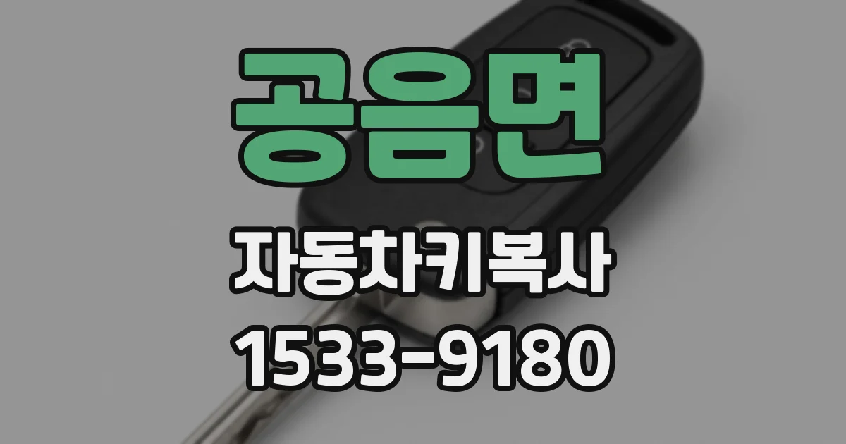 공음면 자동차키복사
