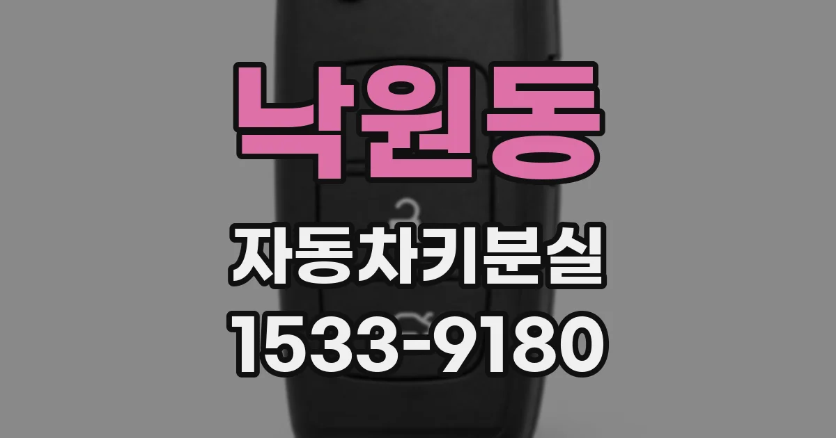 낙원동 자동차키분실