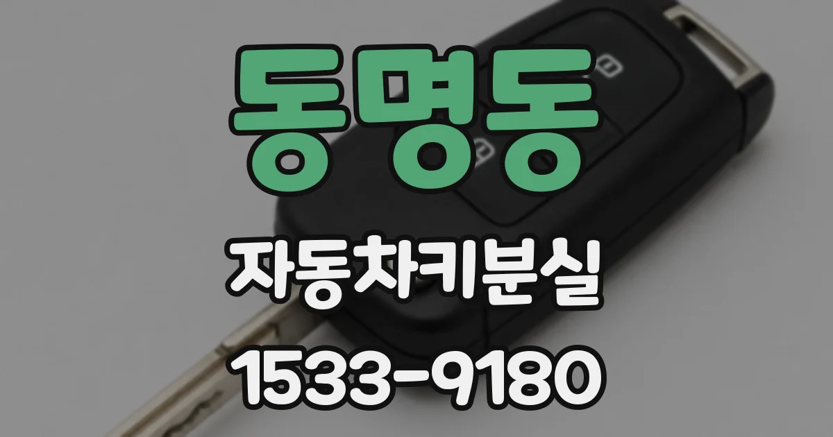 동명동 자동차키분실
