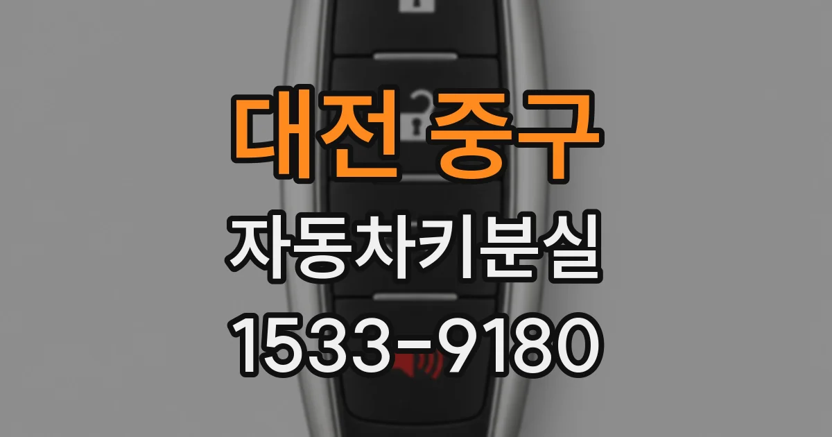 대전 중구 자동차키분실