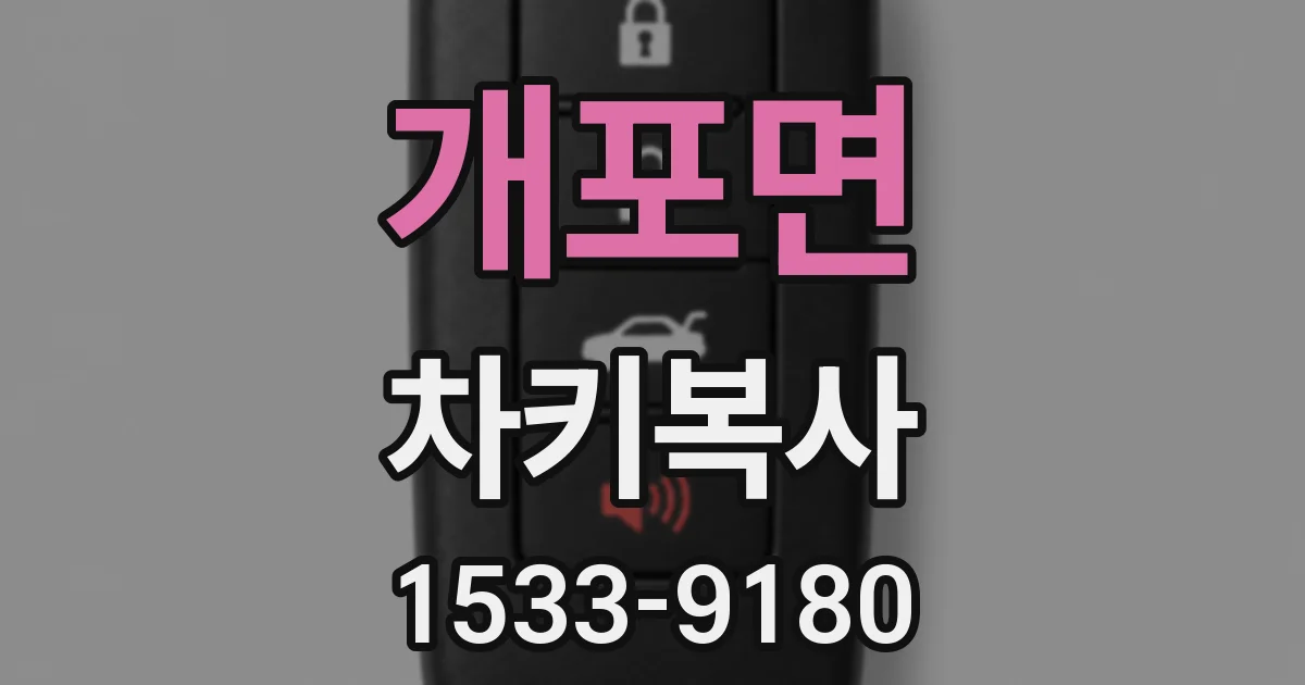 개포면 차키복사