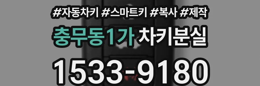 충무동1가 차키분실