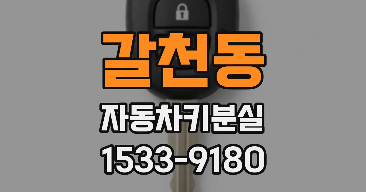 갈천동 자동차키분실