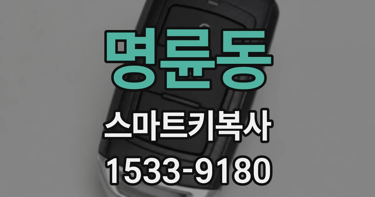 명륜동 스마트키복사