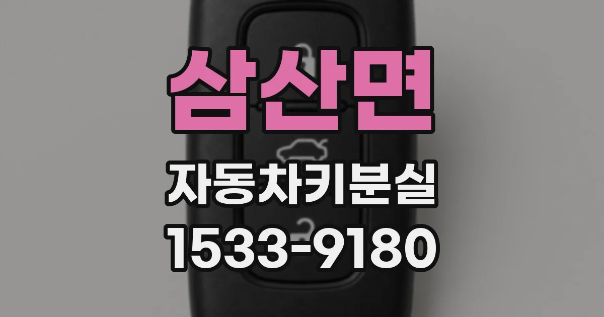 삼산면 자동차키분실