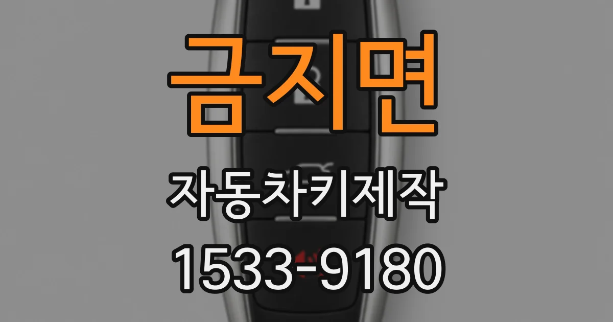 금지면 자동차키제작