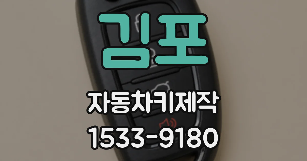 김포 자동차키제작