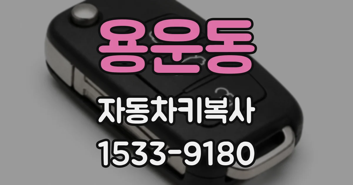 용운동 자동차키복사