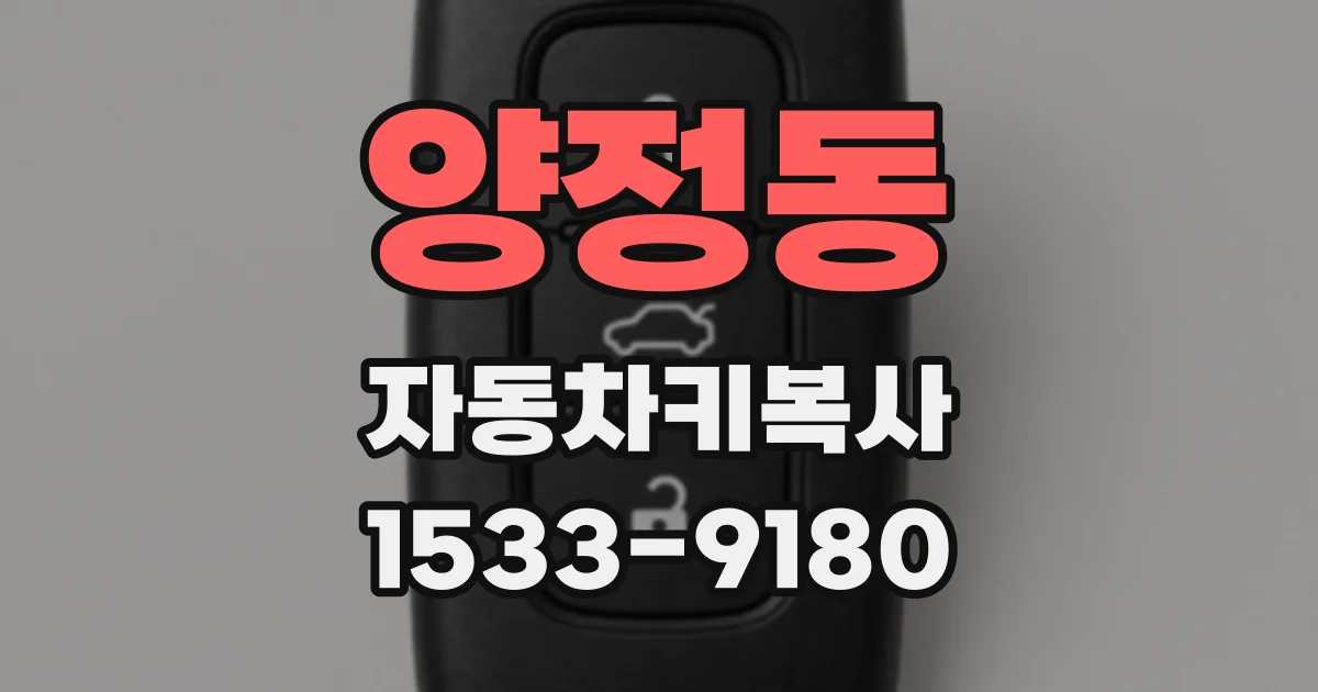 양정동 자동차키복사