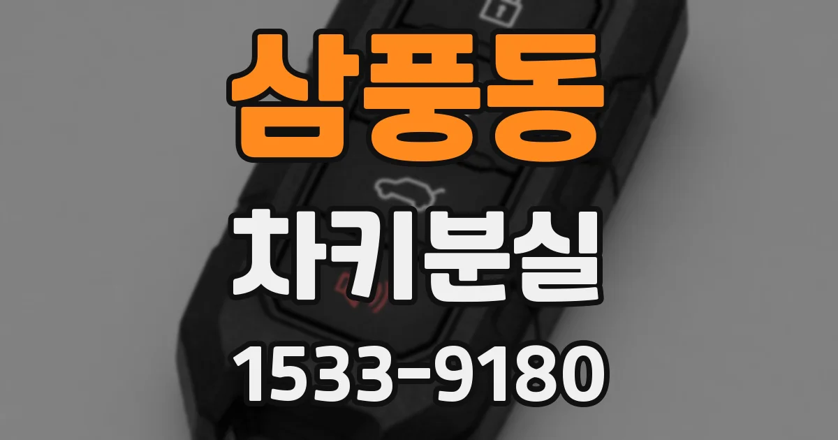 삼풍동 차키분실