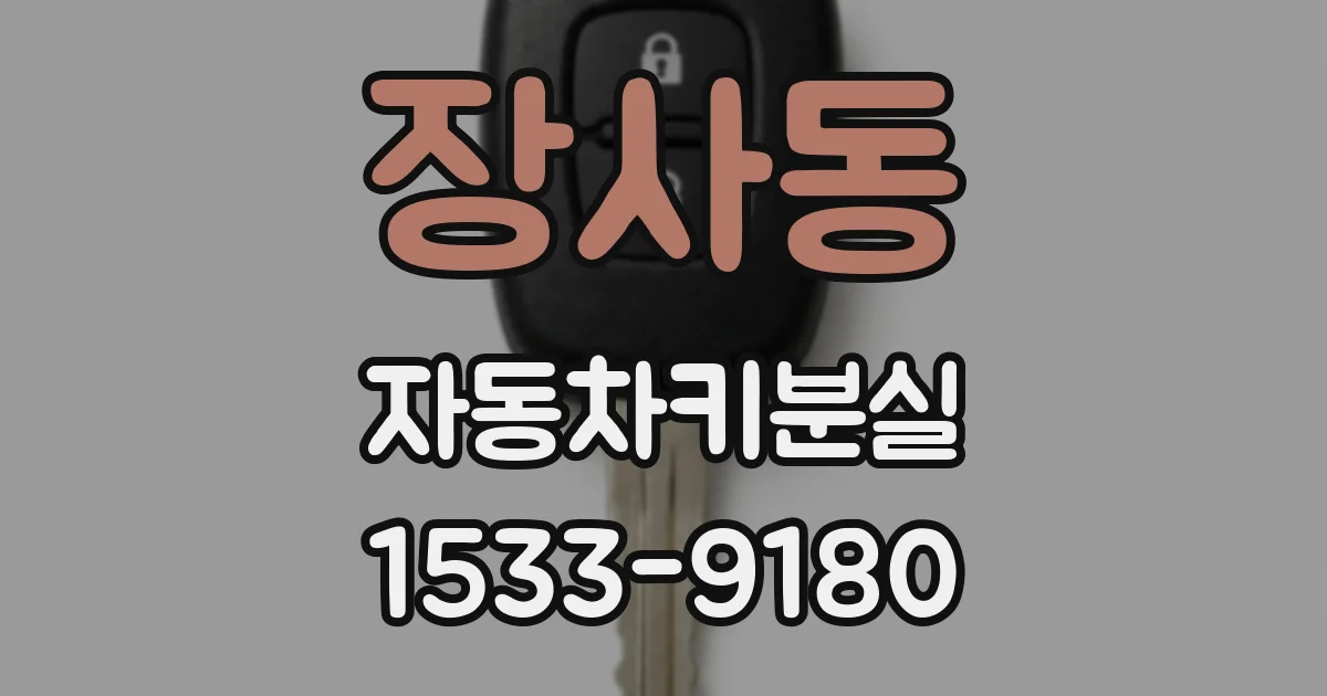 장사동 자동차키분실