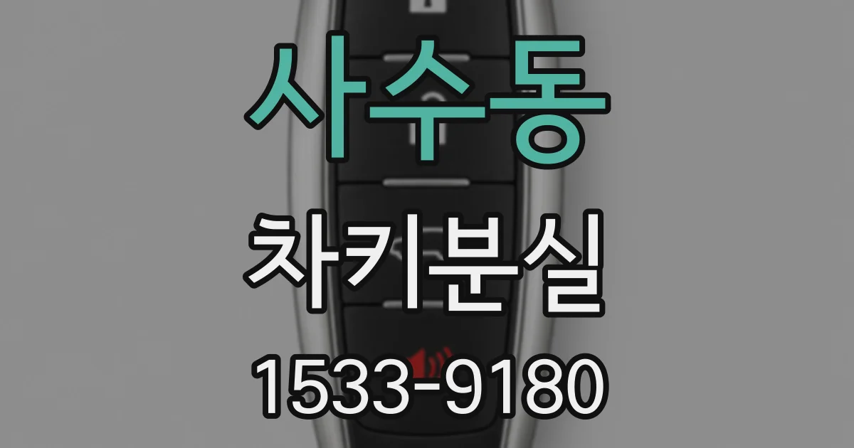 사수동 차키분실