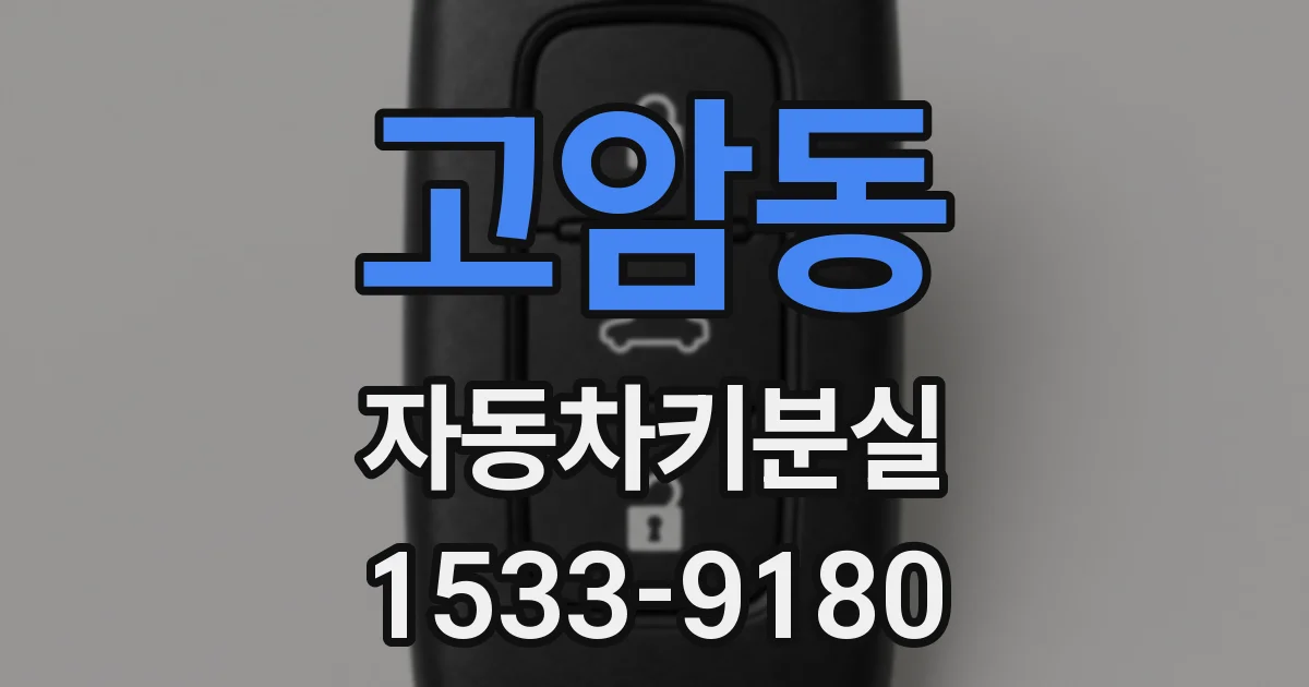 고암동 자동차키분실