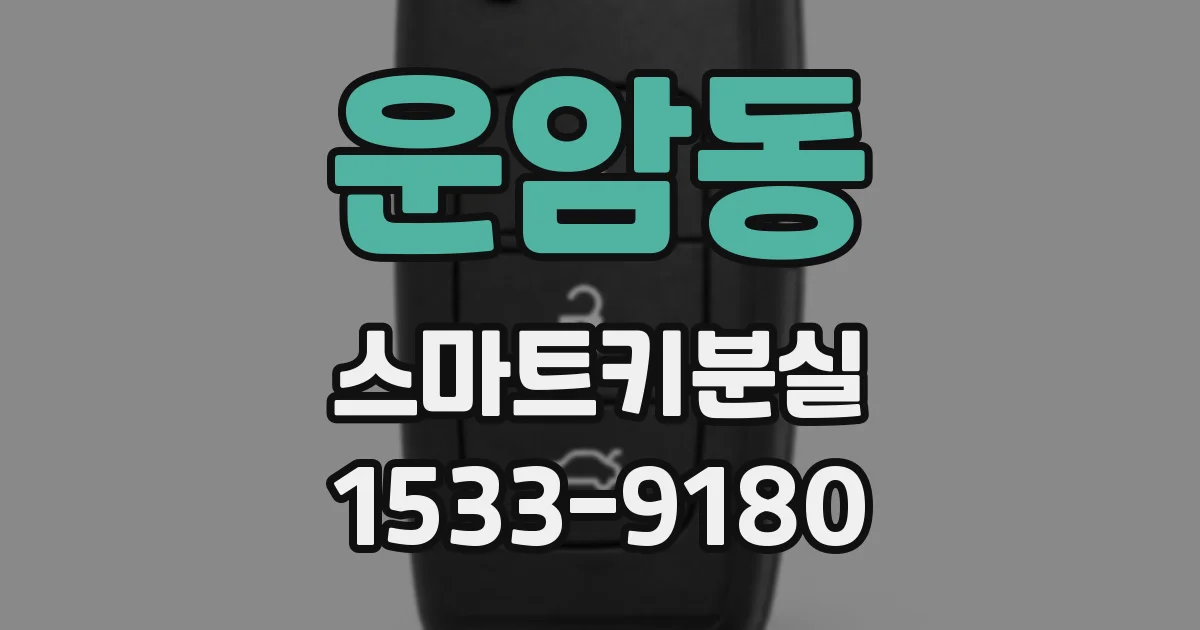 운암동 스마트키분실