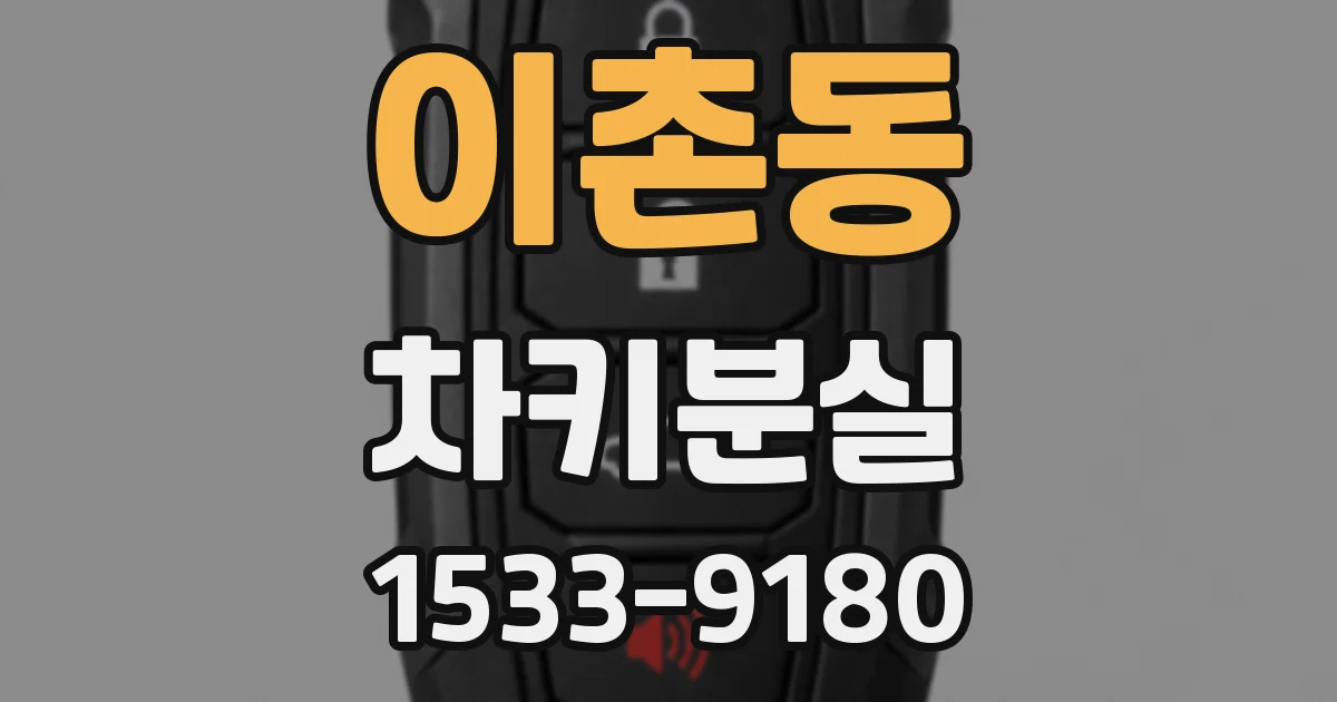 이촌동 차키분실