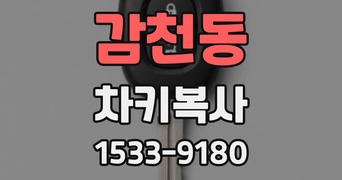 감천동 차키복사