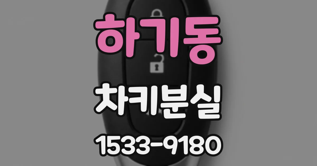 하기동 차키분실