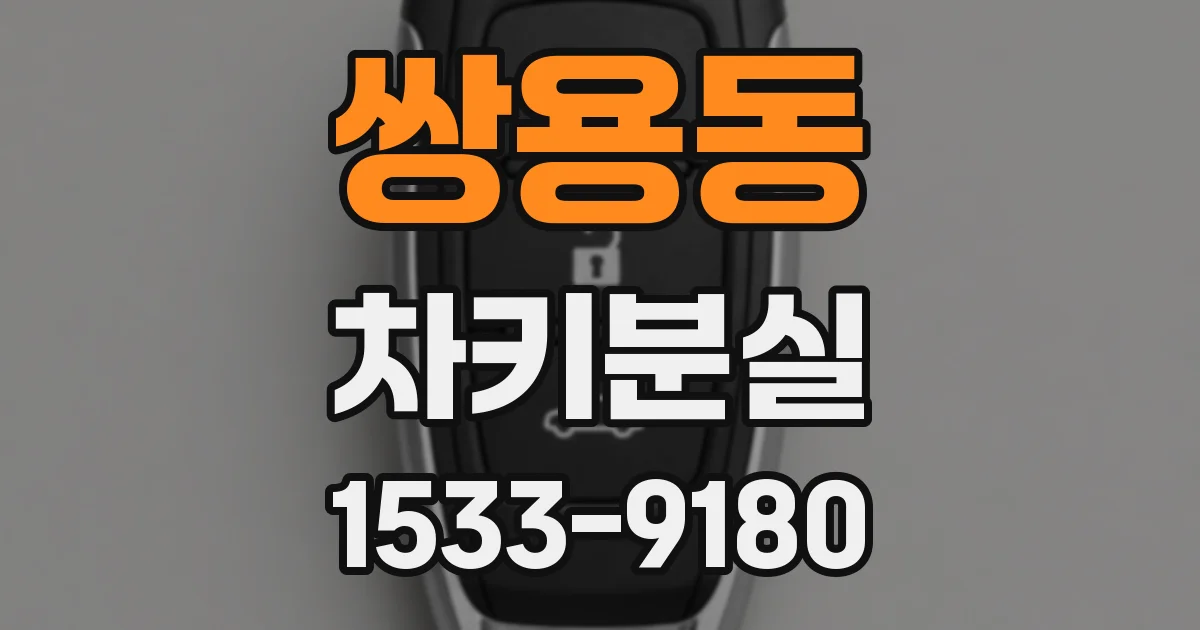 쌍용동 차키분실
