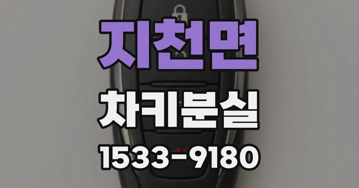 지천면 차키분실