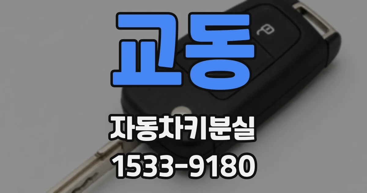 교동 자동차키분실