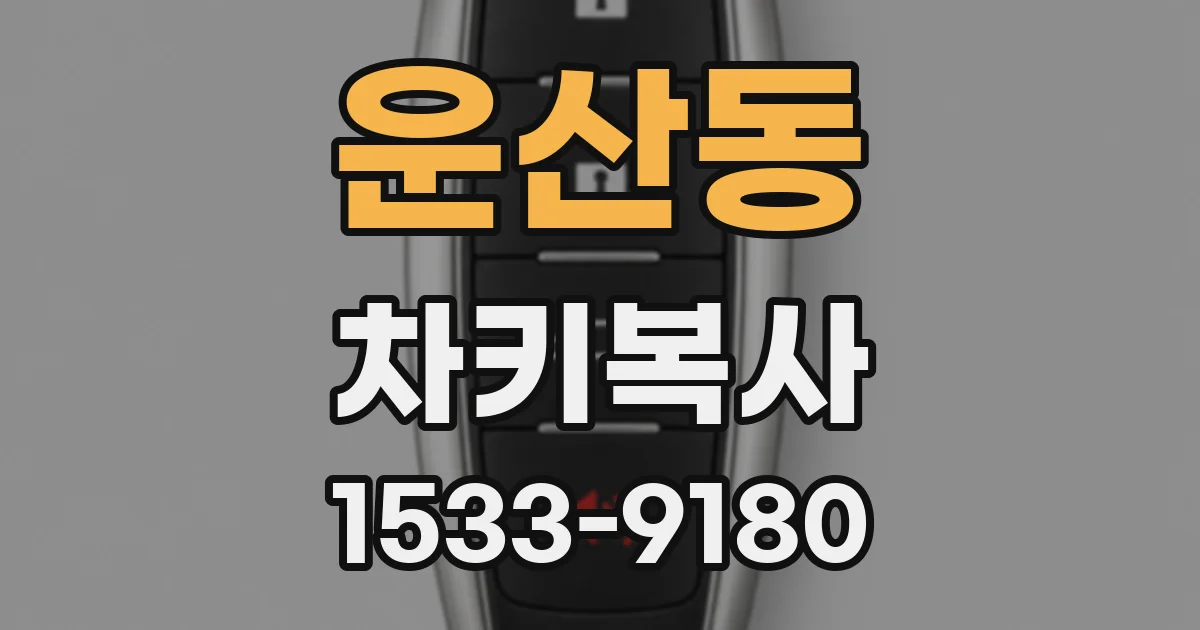 운산동 차키복사