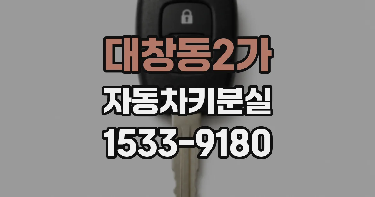 대창동2가 자동차키분실