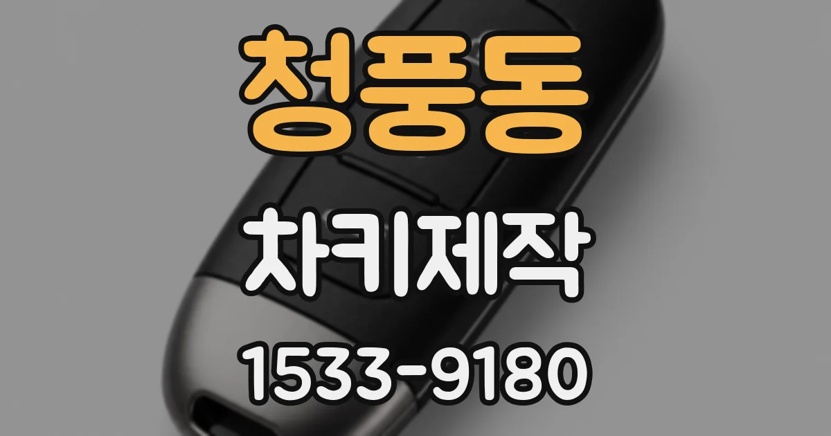 청풍동 차키제작