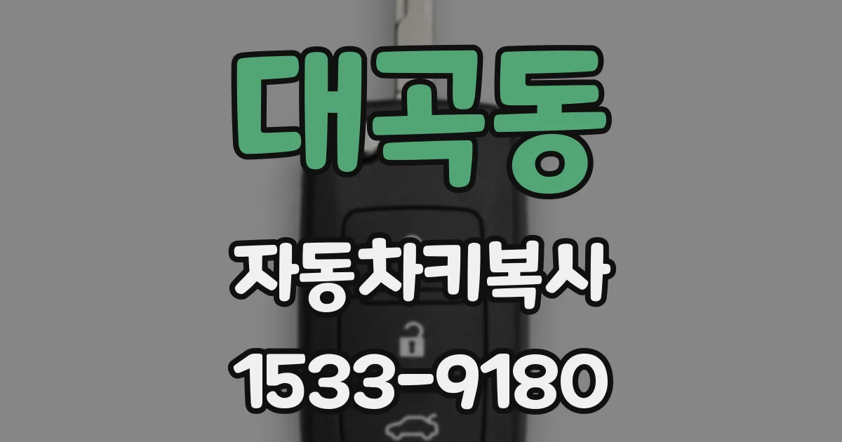 대곡동 자동차키복사
