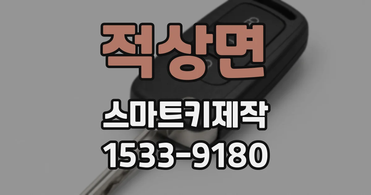 적상면 스마트키제작