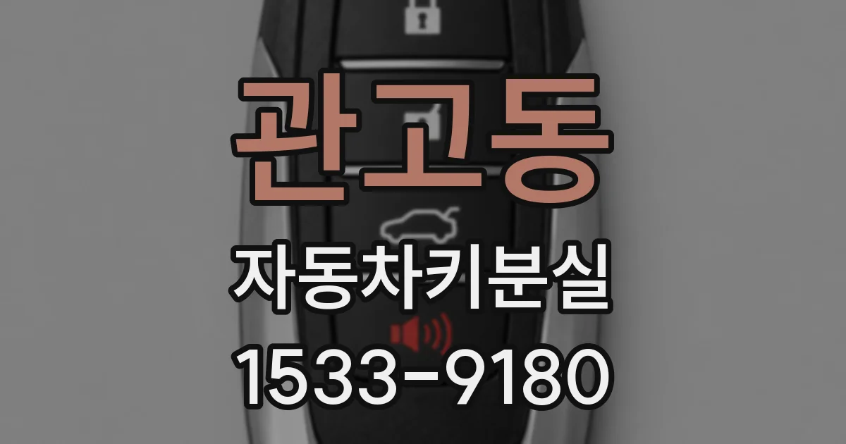 관고동 자동차키분실