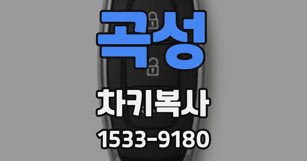 곡성 차키복사