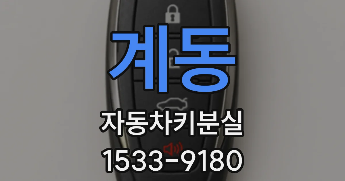 계동 자동차키분실