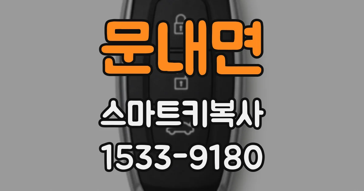 문내면 스마트키복사
