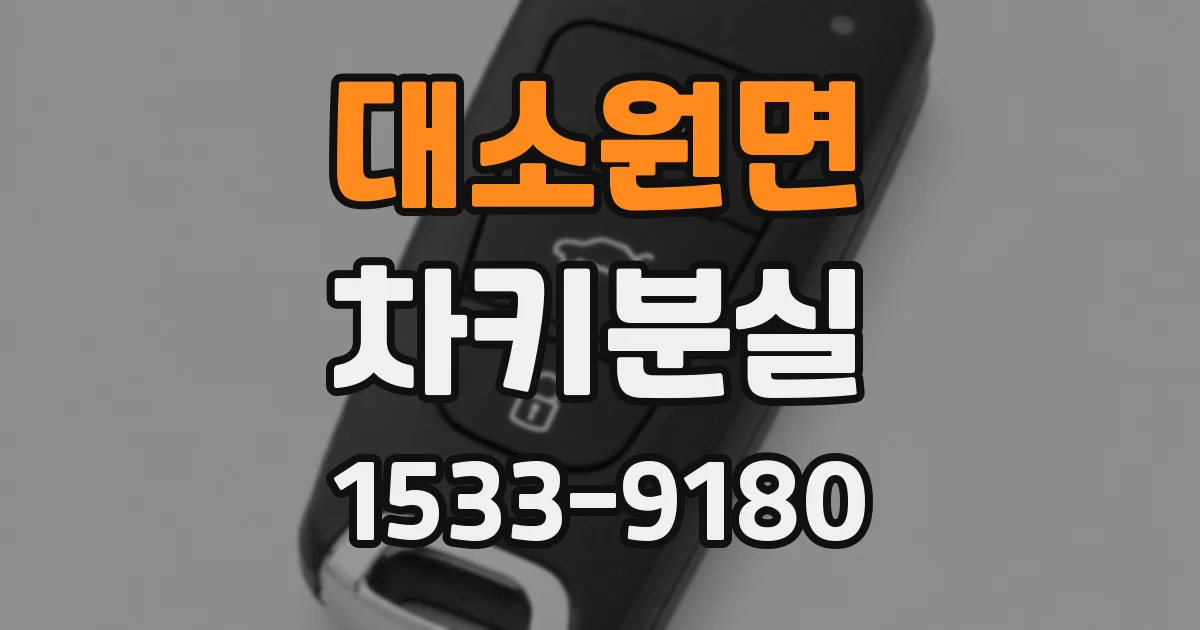 대소원면 차키분실