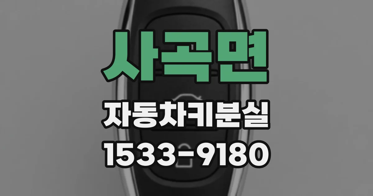 사곡면 자동차키분실