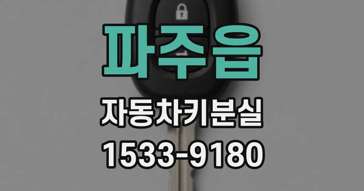 파주읍 자동차키분실