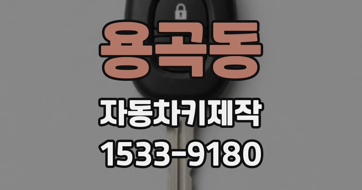 용곡동 자동차키제작