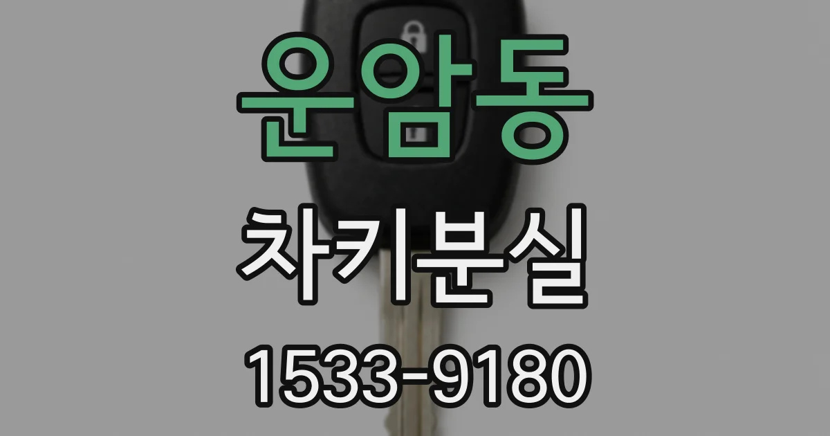 운암동 차키분실